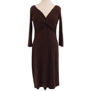 Ann Taylor Brown Long Sleeve Dress